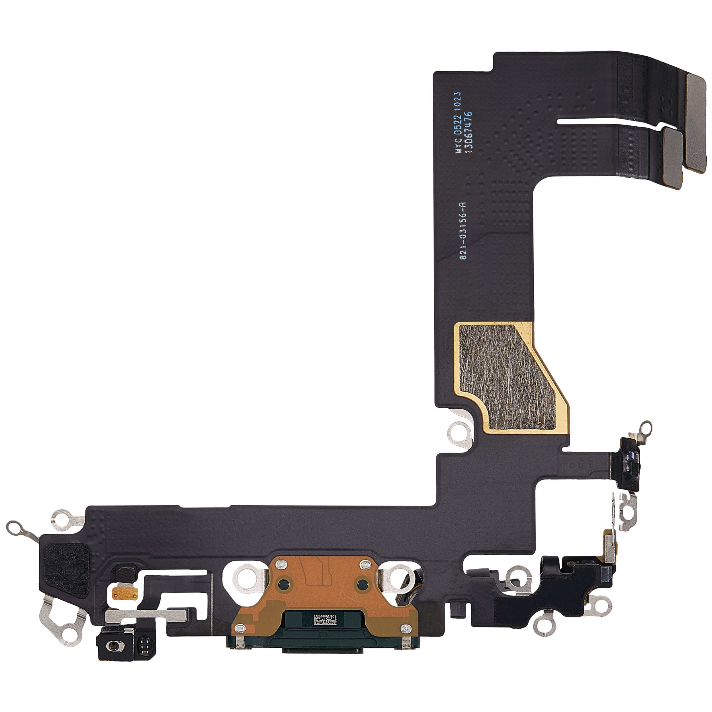 Ladebuchse-Flexkabel für iPhone 13 Mini (gebrauchter OEM-Ausbau) (Grün)