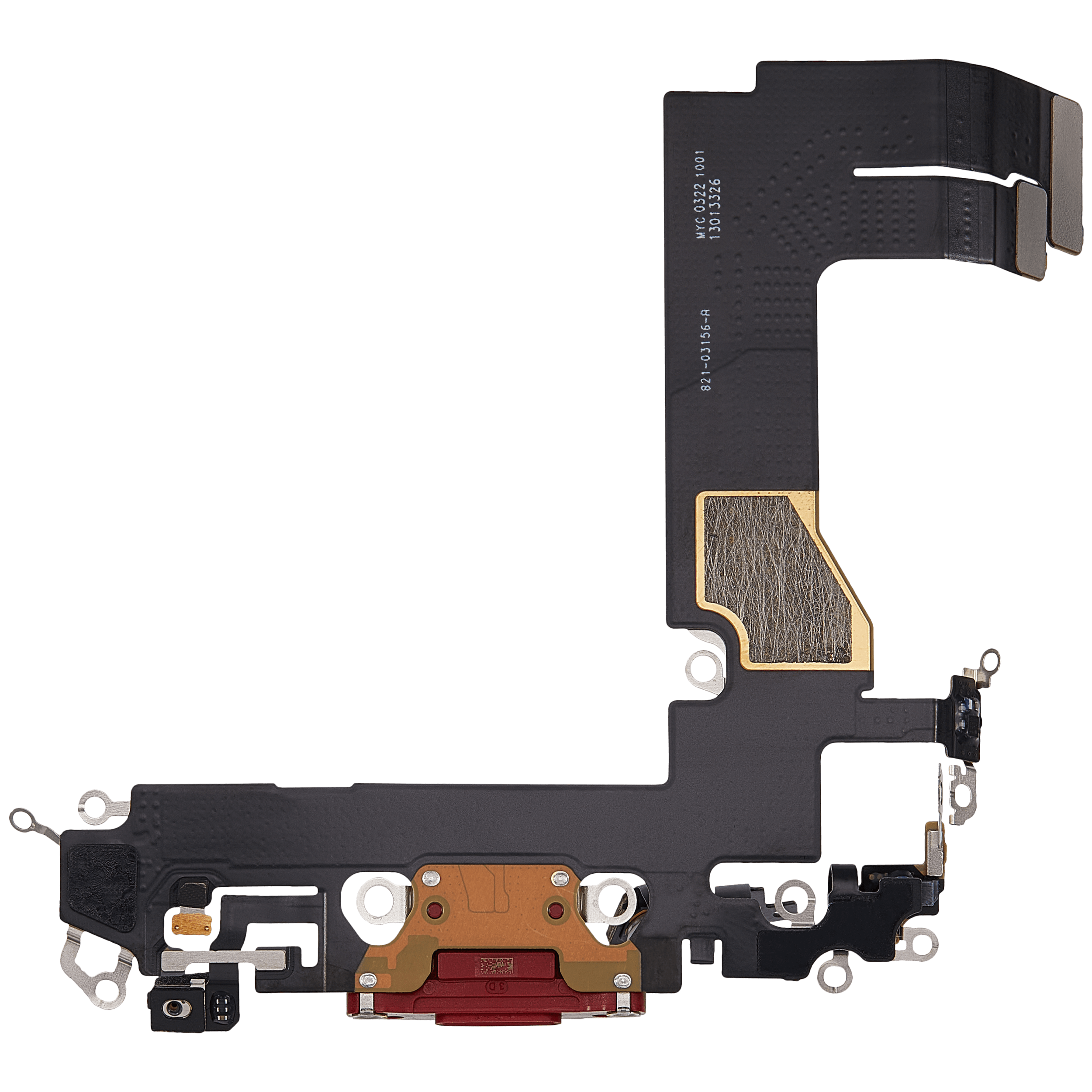 Charging Port Flex Cable for iPhone 13 Mini (Used OEM Part) (Red)