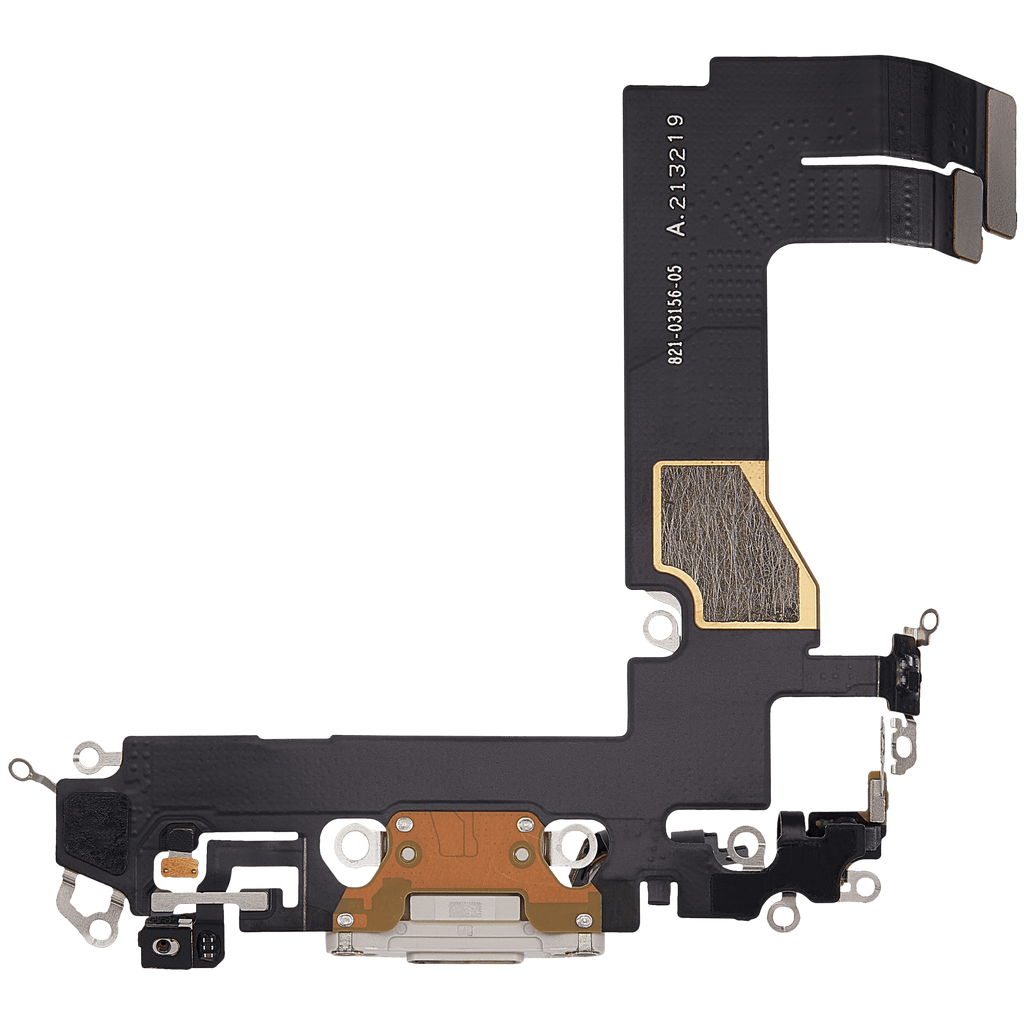 Charging Port Flex Cable for iPhone 13 Mini (Used OEM Pulled) (Starlight)