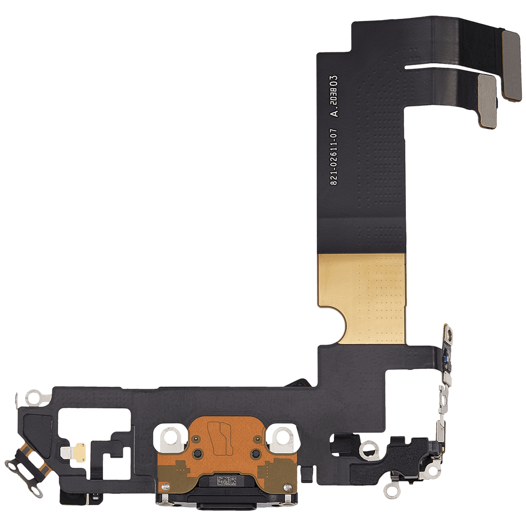 Ladebuchse-Flexkabel für iPhone 12 Mini (gebrauchter OEM-Ausbau) (Schwarz)