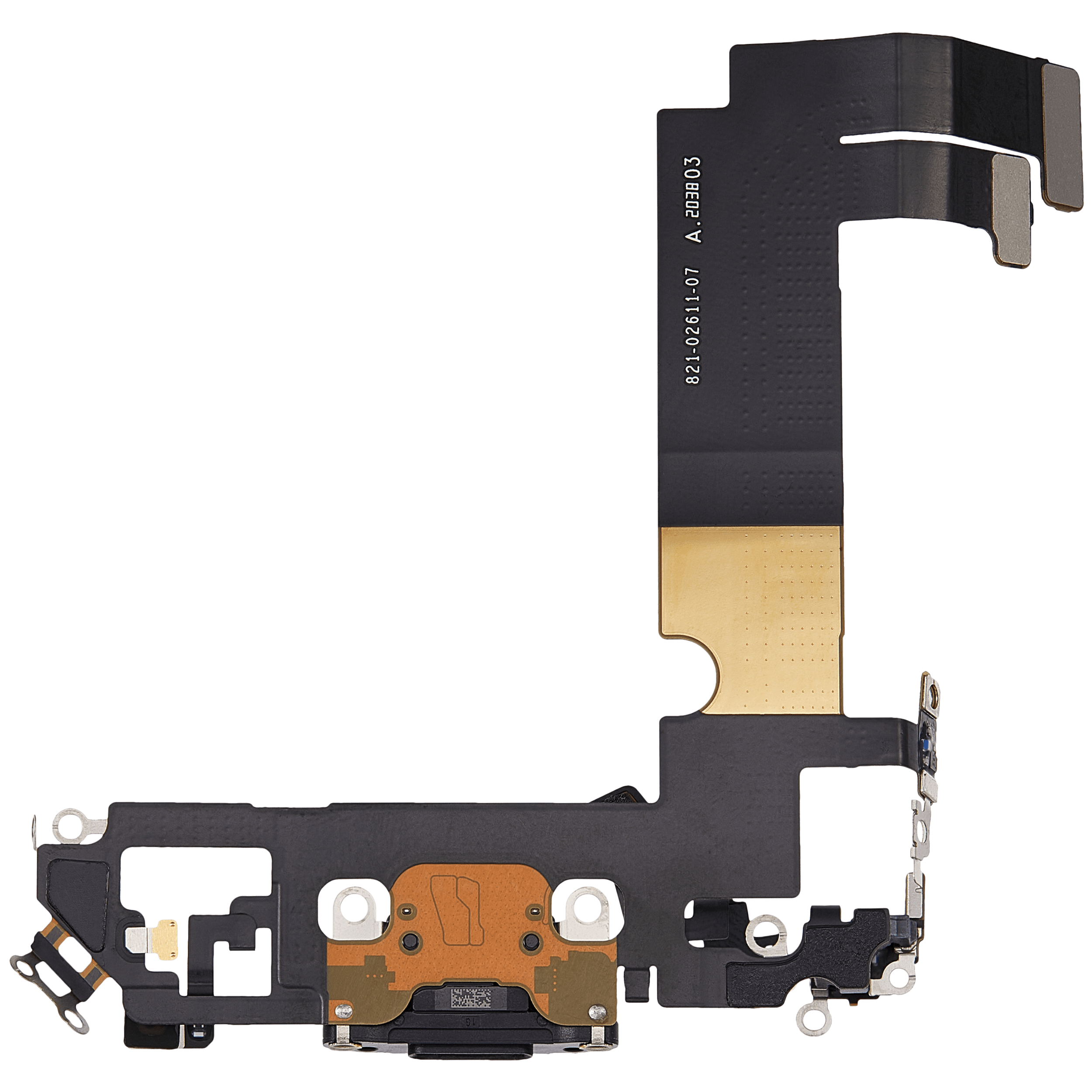 Ladebuchse-Flexkabel für iPhone 12 Mini (gebrauchter OEM-Ausbau) (Schwarz)