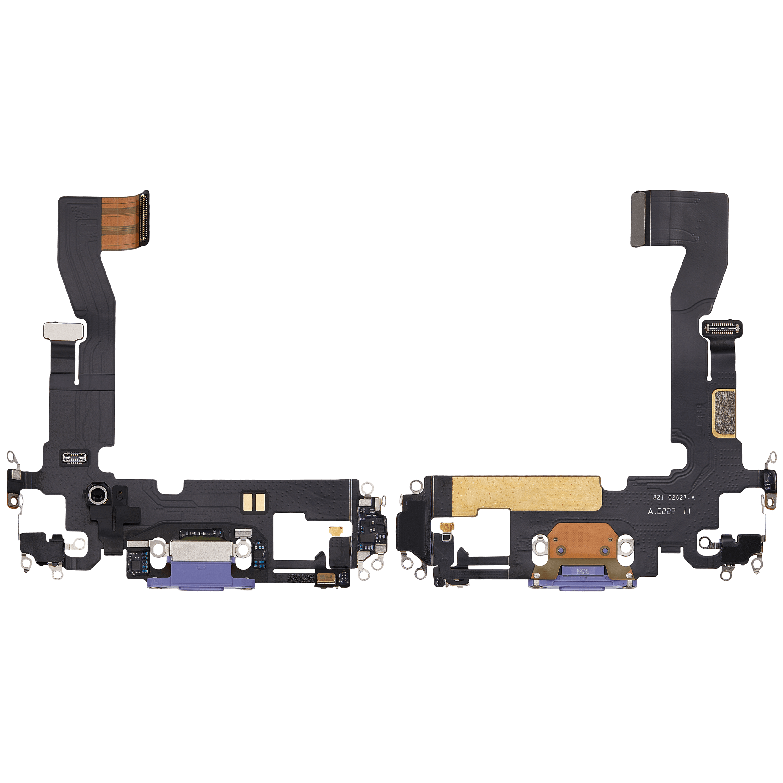 Charging Port Flex Cable for iPhone 12 (used OEM part) (Purple)