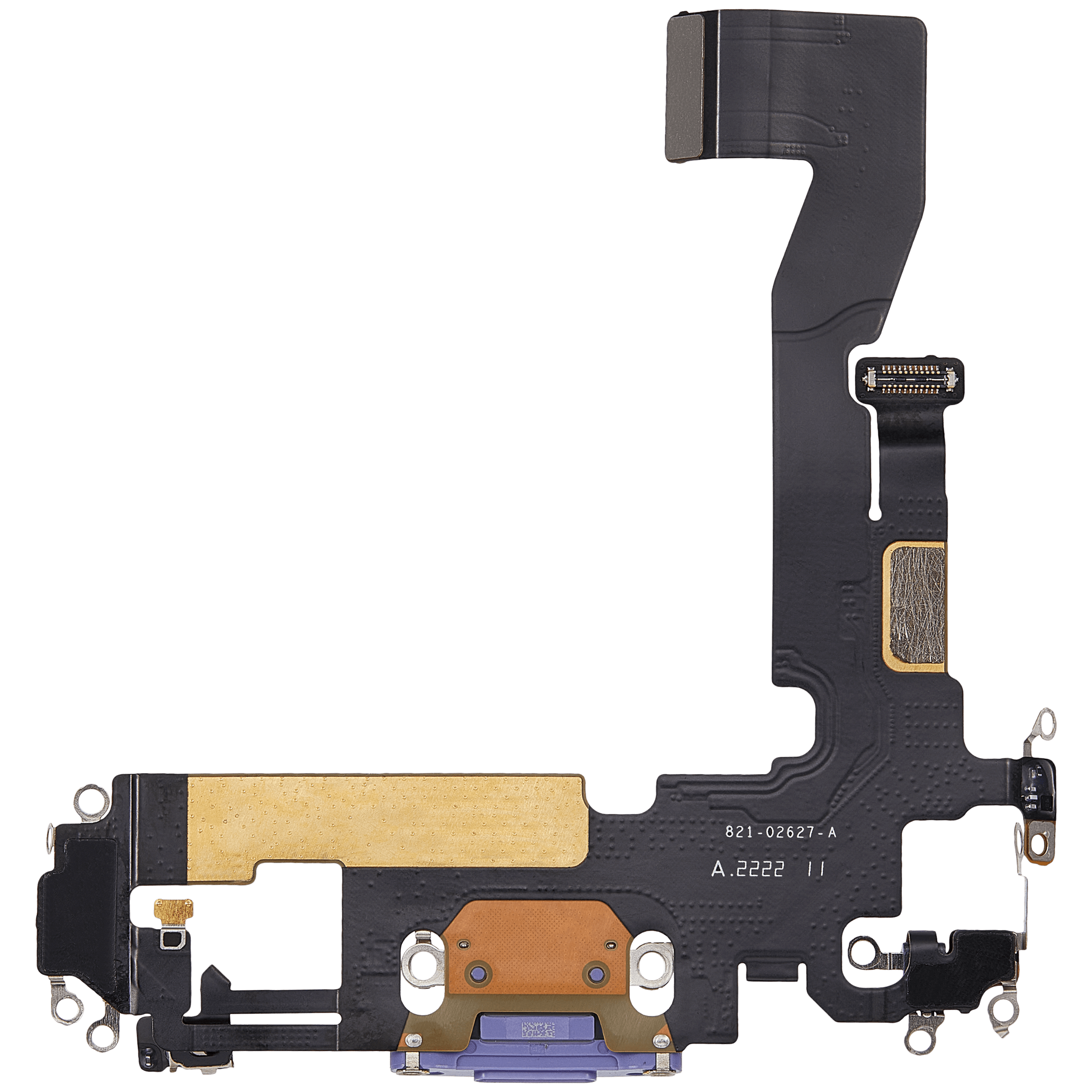 Charging Port Flex Cable for iPhone 12 (used OEM part) (Purple)