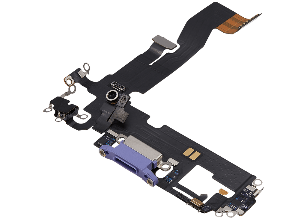 Charging Port Flex Cable for iPhone 12 (used OEM part) (Purple)