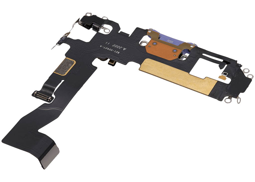 Charging Port Flex Cable for iPhone 12 (used OEM part) (Purple)