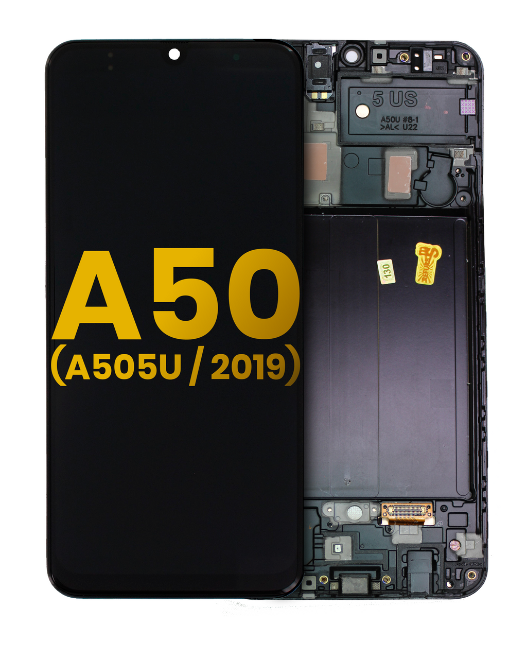 OLED-Display mit Rahmen für Samsung Galaxy A50 (Refurbished) (Alle Farben)