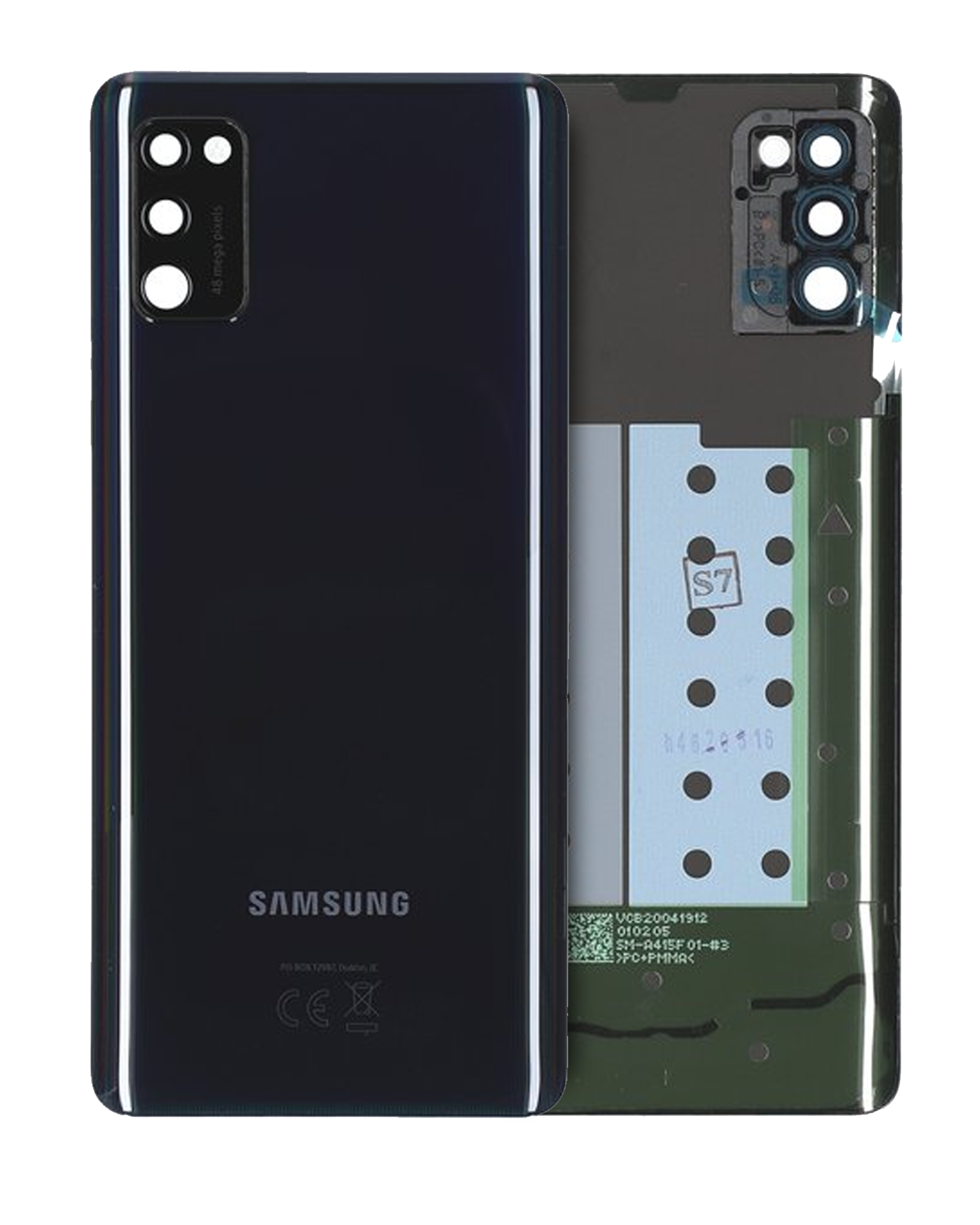 Back Cover with Camera Lens for Samsung Galaxy A41 (A415/2020) - Service Pack - Prism Crush Black