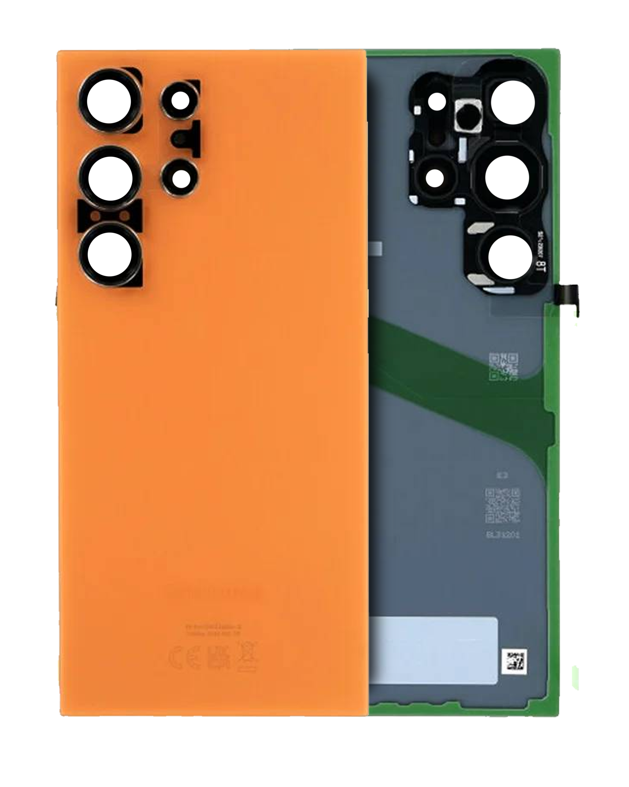 Back Cover with Camera Lens for Samsung Galaxy S24 Ultra (Service Pack) (Titanium Orange)