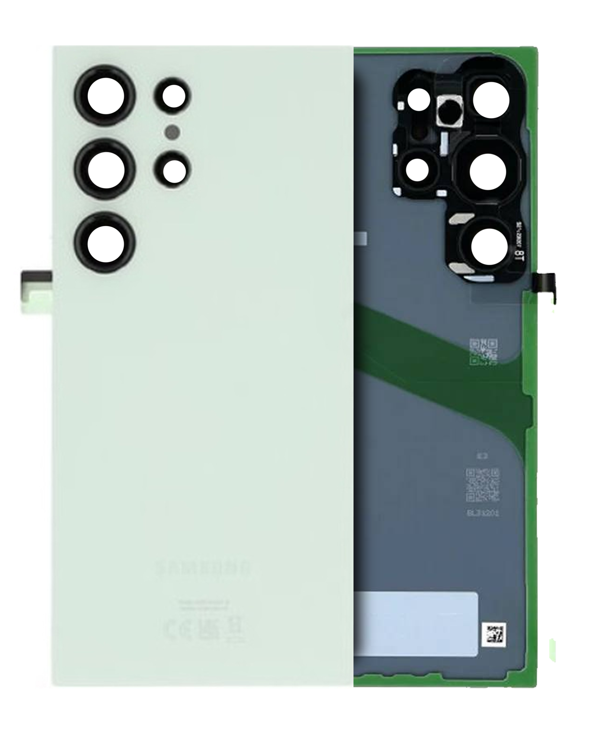 Backcover mit Kameralinse f. Samsung S24 Ultra Service Pack Titan Grün