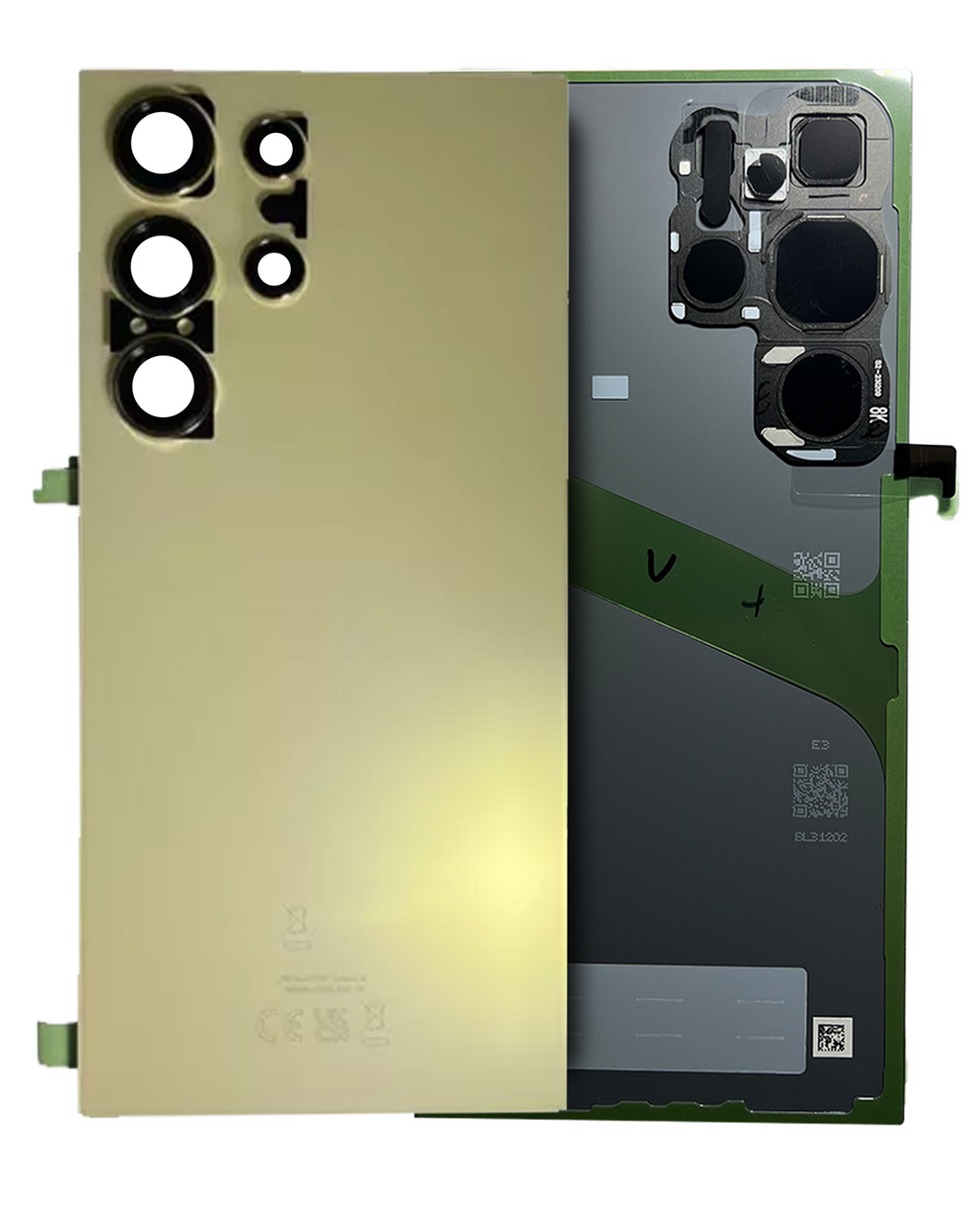Backcover mit Kameralinse für Samsung Galaxy S24 Ultra (Svc Pack) (Titanium Gelb