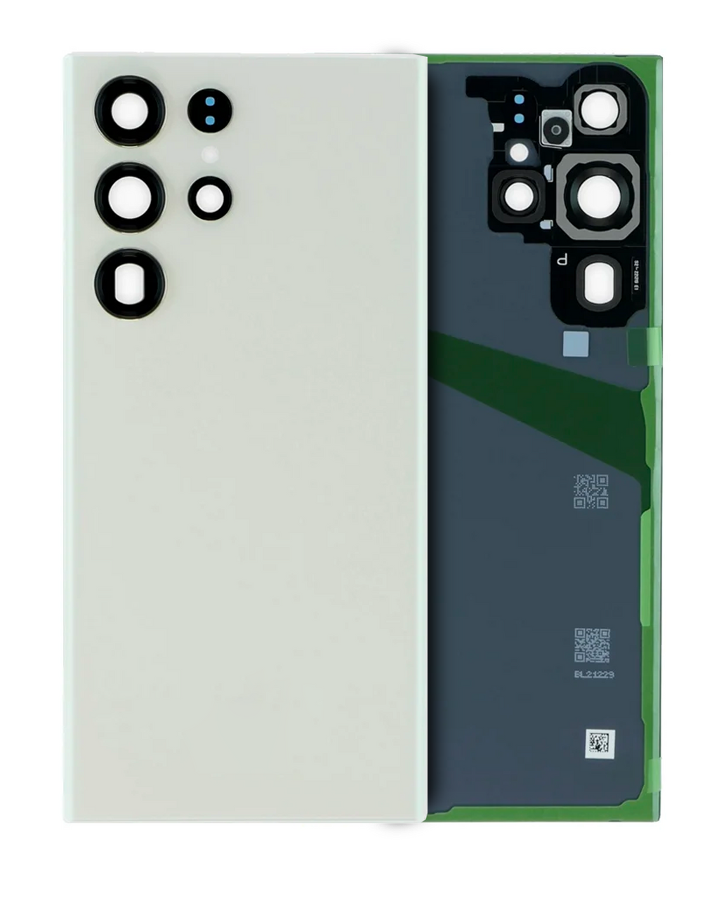 Backcover mit Kameralinse für Samsung Galaxy S23 Ultra (Service Pack, Cream)