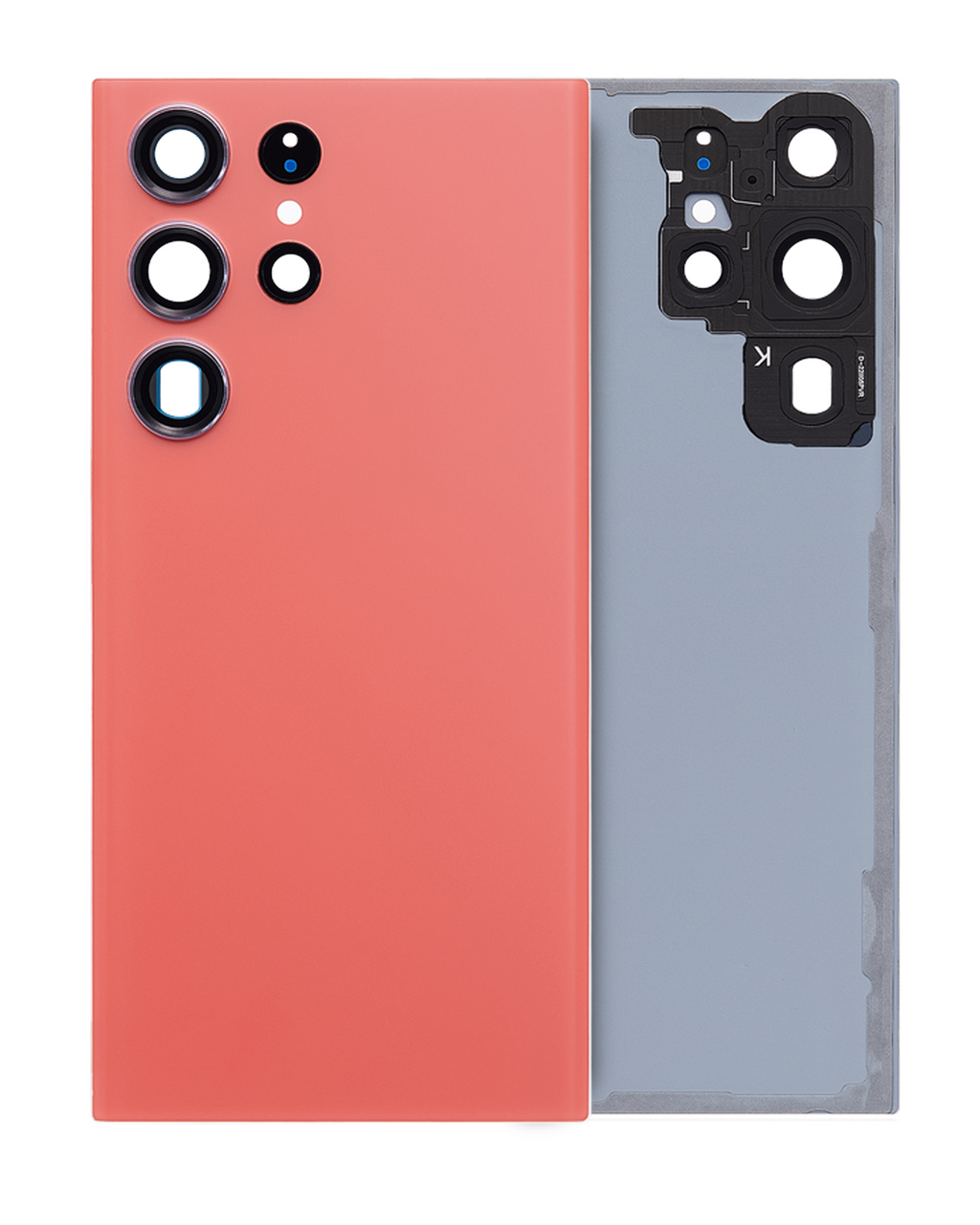 Backcover mit Kameralinse für Samsung Galaxy S23 Ultra (Service Pack) (Rot)