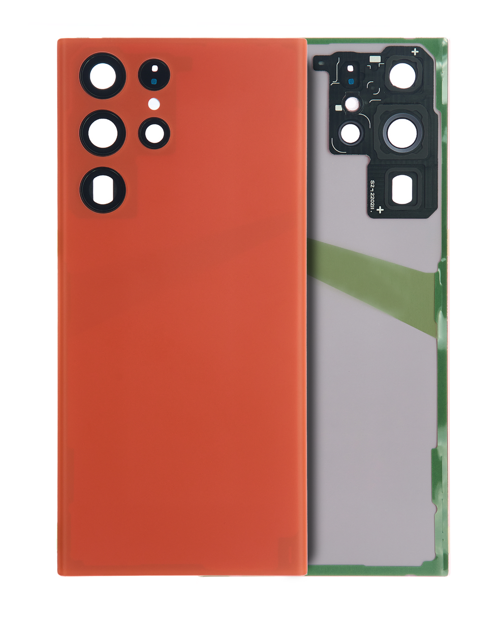 Backcover mit Kameralinse für Samsung Galaxy S22 Ultra (Service Pack) (Rot)