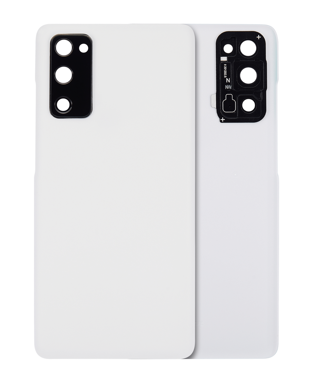Back Cover Glass with Camera Lens for Samsung Galaxy S20 FE 5G (Aftermarket Plus) (Cloud White)