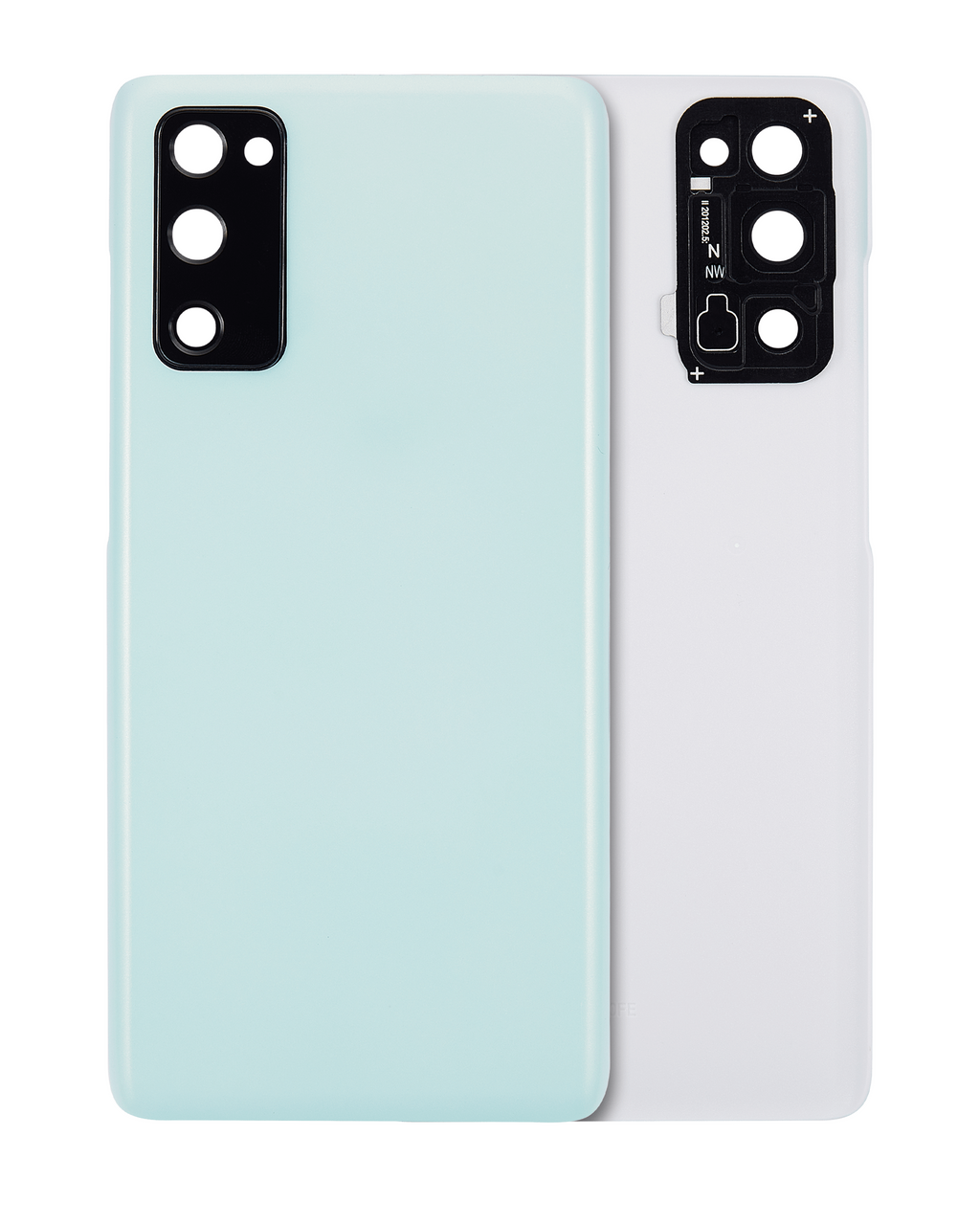 Back Cover Glass with Camera Lens for Samsung Galaxy S20 FE 5G (Aftermarket Plus) (Cloud Mint)