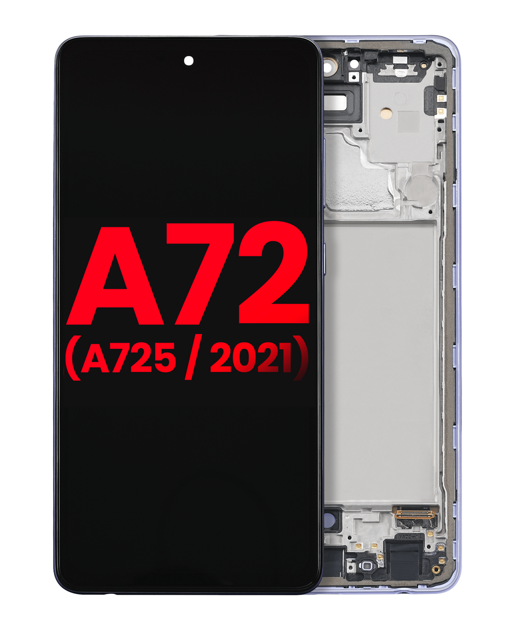 OLED Display with Frame for Samsung A72 (A725 / 2021) (6.67") (Aftermarket Plus) (Awesome Violet)