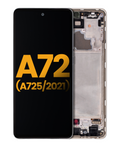Samsung A72 OLED-Display mit Rahmen Refurbished White