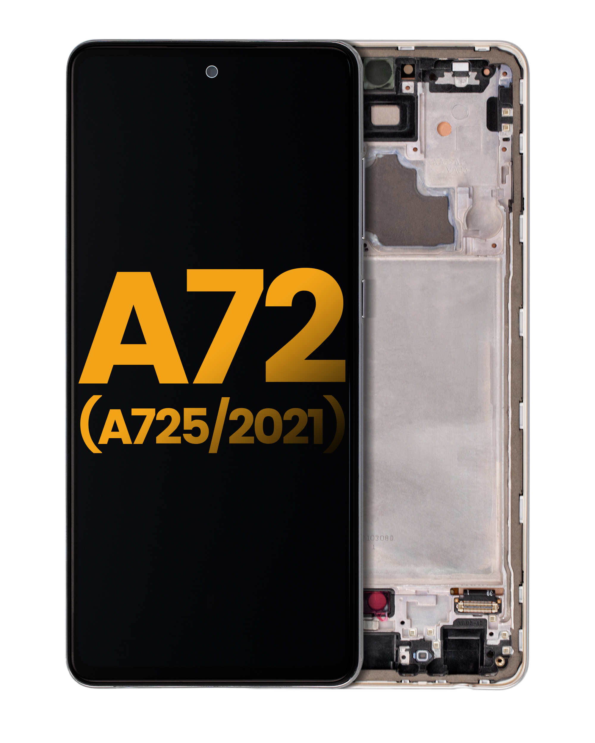 Samsung A72 OLED-Display mit Rahmen Refurbished White