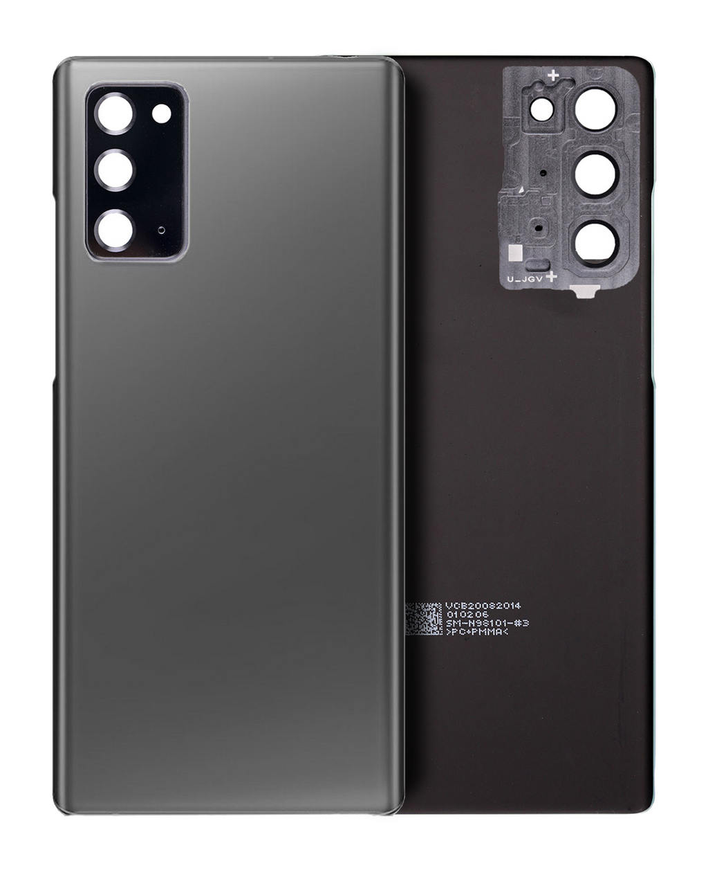 Backcover mit Kameralinse für Samsung Galaxy Note 20 5G Grau ohne Logo Premium