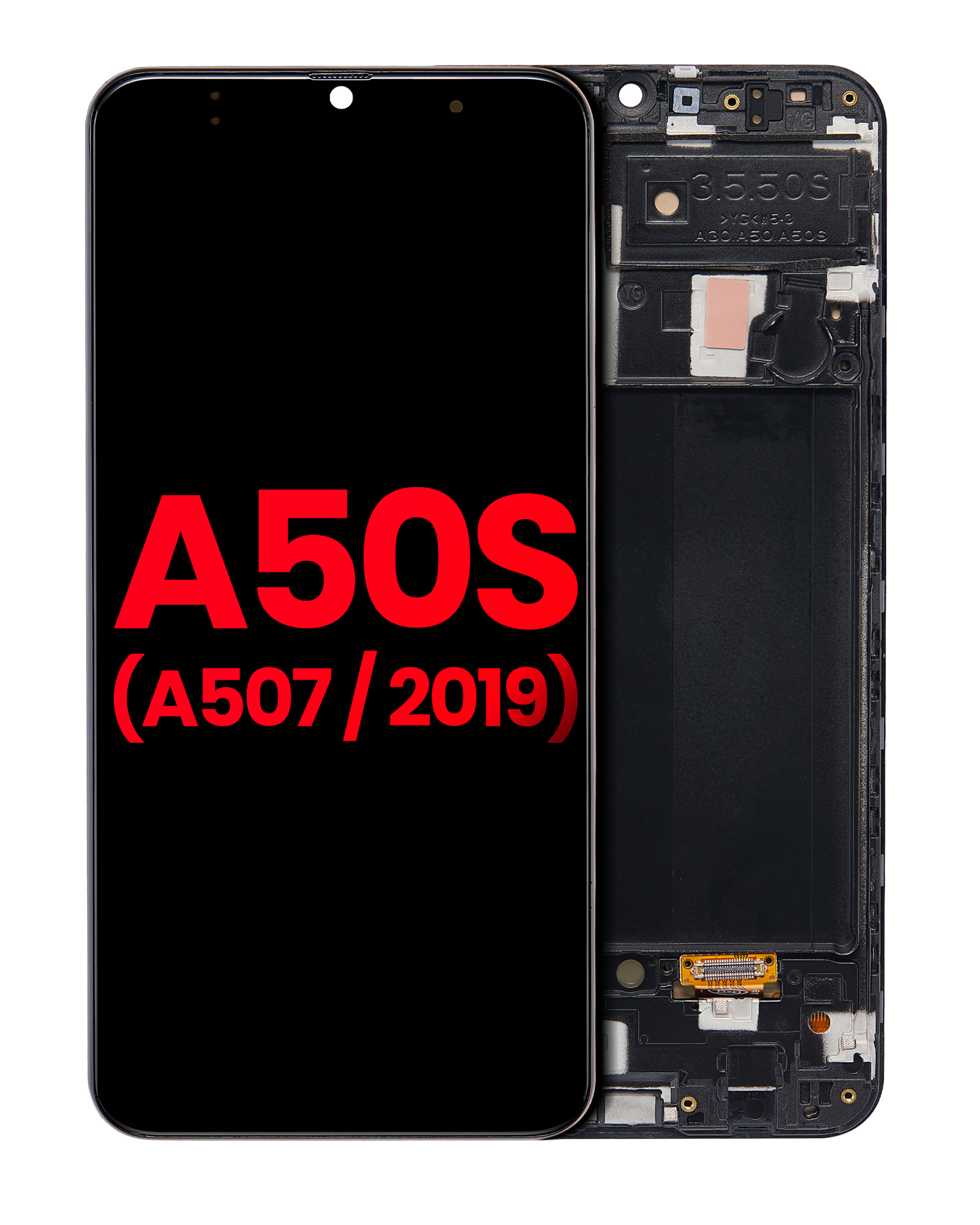 OLED-Display mit Rahmen Samsung A50s (Aftermarket Plus)