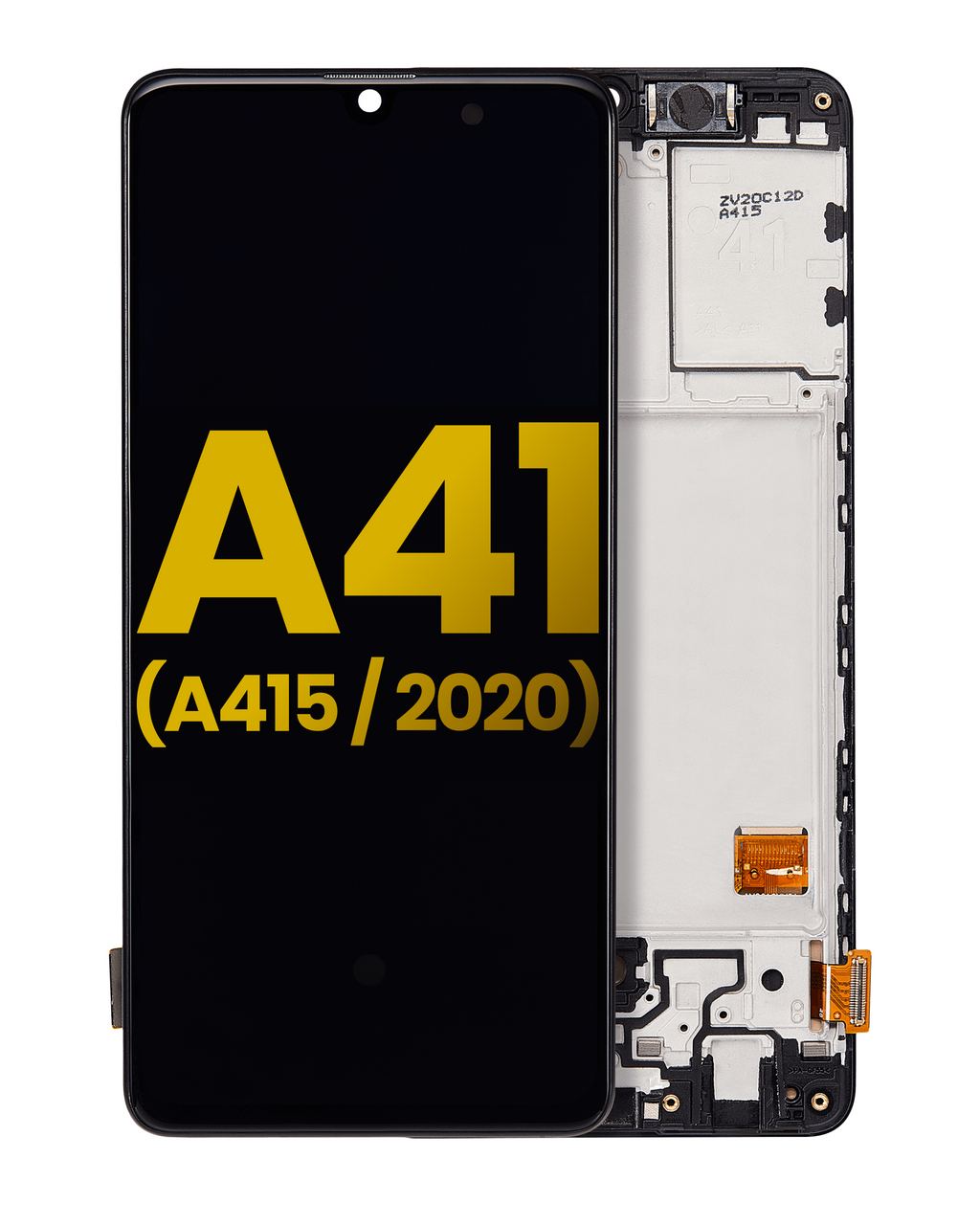 OLED Display Assembly with Frame for Samsung Galaxy A41 (A415 / 2020) (Refurbished) (Prism Crush Black)