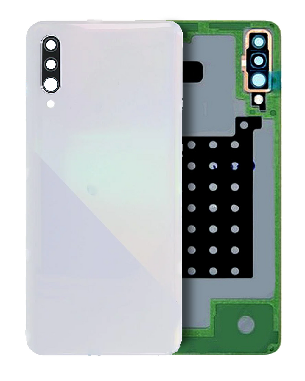 Samsung Galaxy A30S Rückdeckelglas + Kameralinse (Service Pack) Weiß