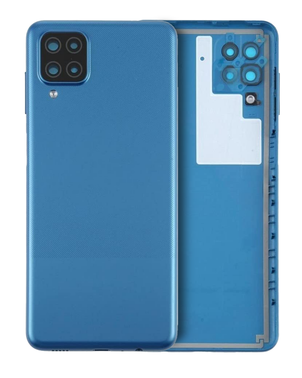 Backcover-Glas m. Kamera f. Samsung Galaxy A12 Nacho SP Blau