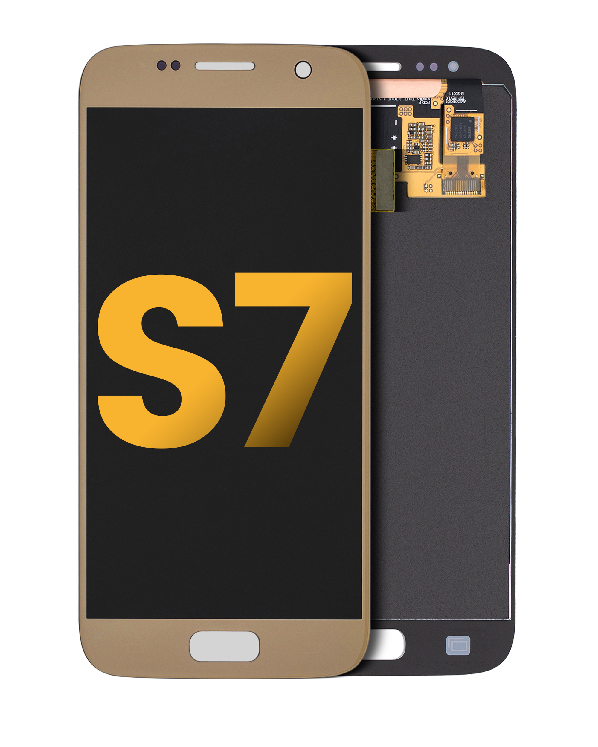 OLED display without frame for Samsung Galaxy S7 (Refurbished) (Gold Platinum)