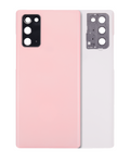 Back cover with camera lens for Samsung Galaxy Note 20 5G (no logo) (Aftermarket Plus) (Aura Pink)