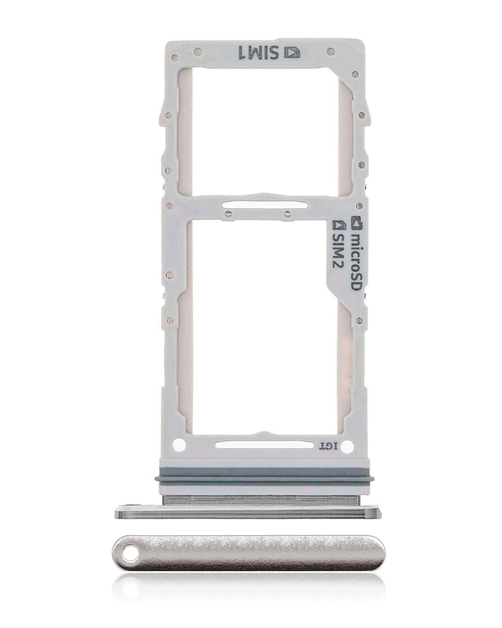 Dual SIM Card Tray for Samsung Galaxy Note 10 Plus / 5G (Aura Glow / Silver)