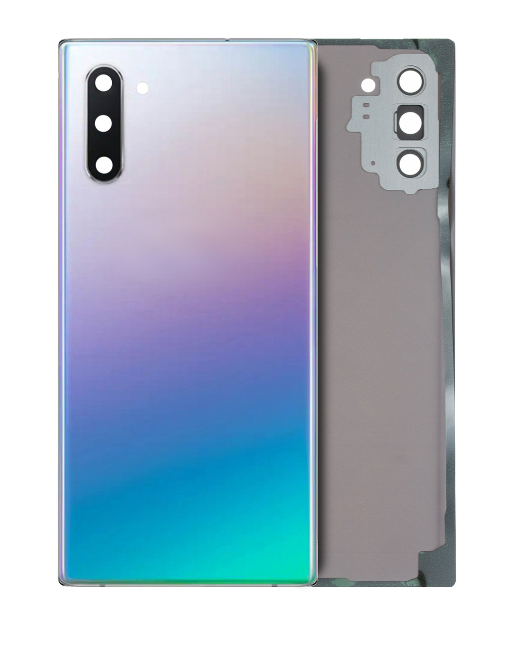 Back Cover with Camera Lens for Samsung Galaxy Note 10 (Service Pack) (Aura Glow / Silver)