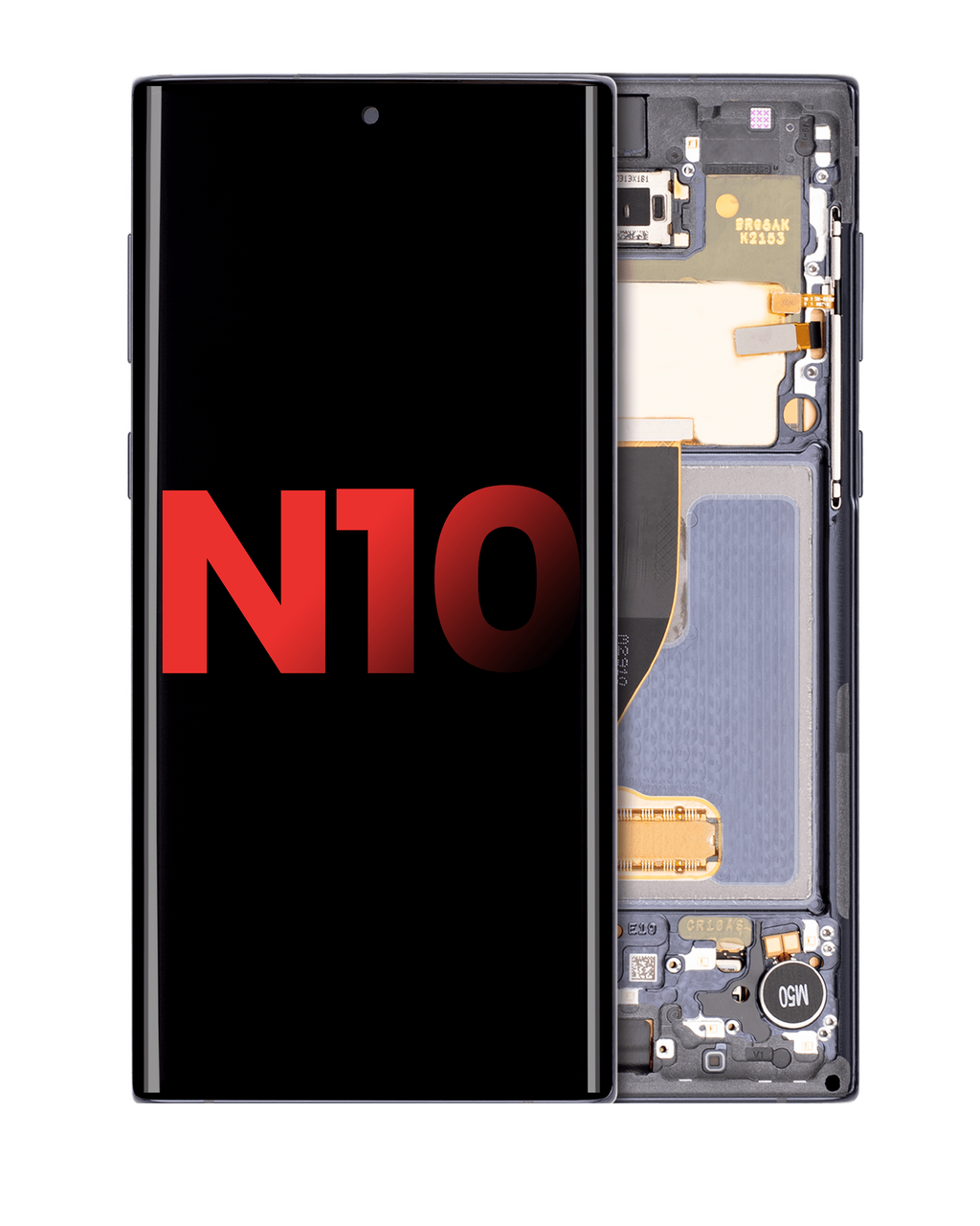 OLED Display with Frame for Samsung Galaxy Note 10 (Aftermarket Plus) (Aura Black)