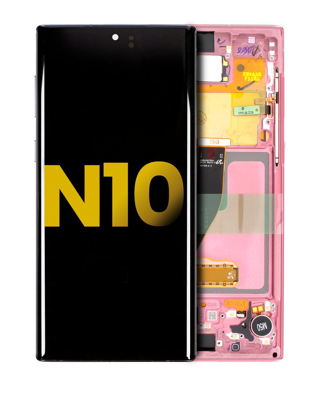 OLED Display with Frame for Samsung Galaxy Note 10 (Refurbished) (Aura Pink)