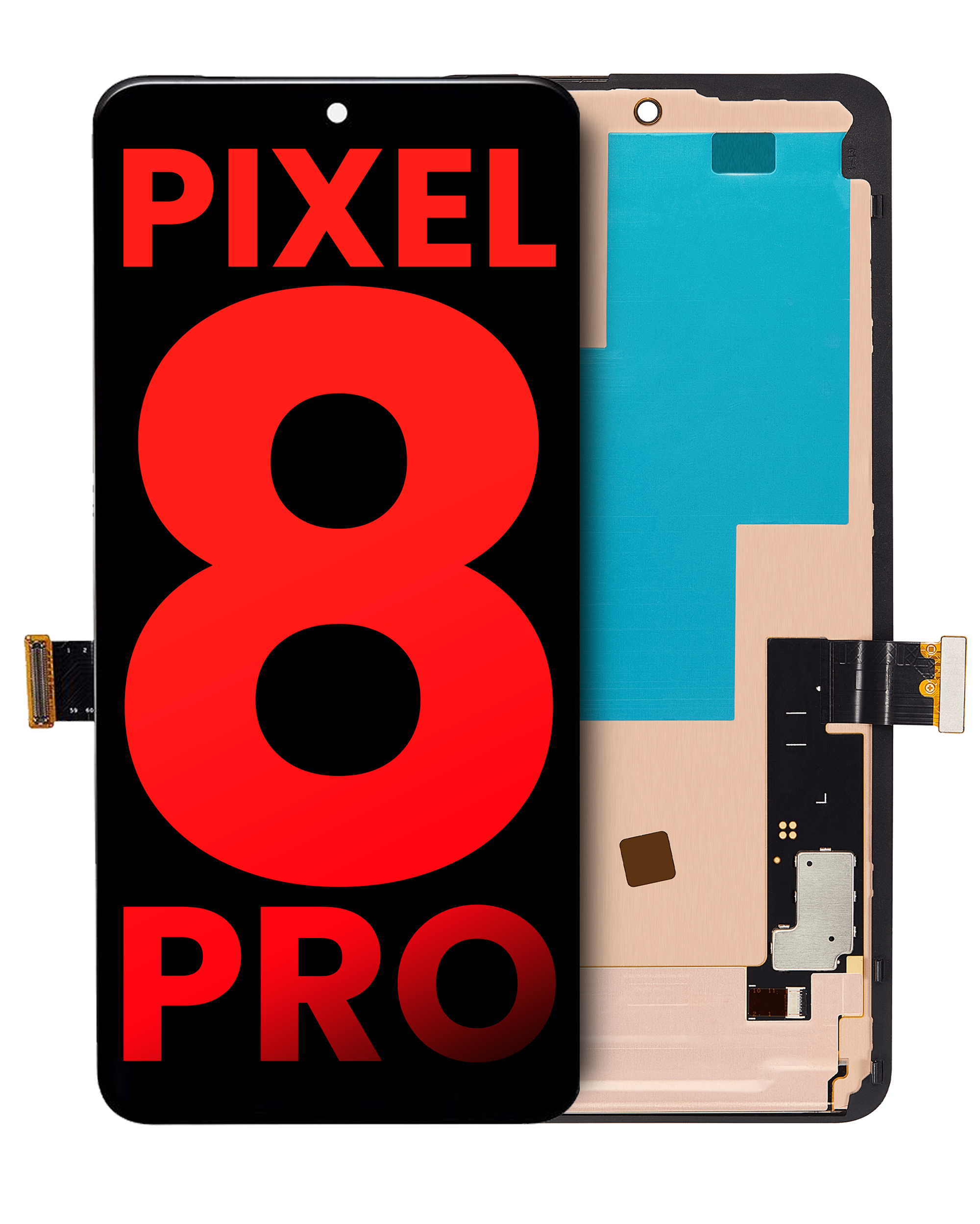 OLED-Display mit Rahmen (o. Fingerabdruck) f. Google Pixel 8 Pro Aftermarket+