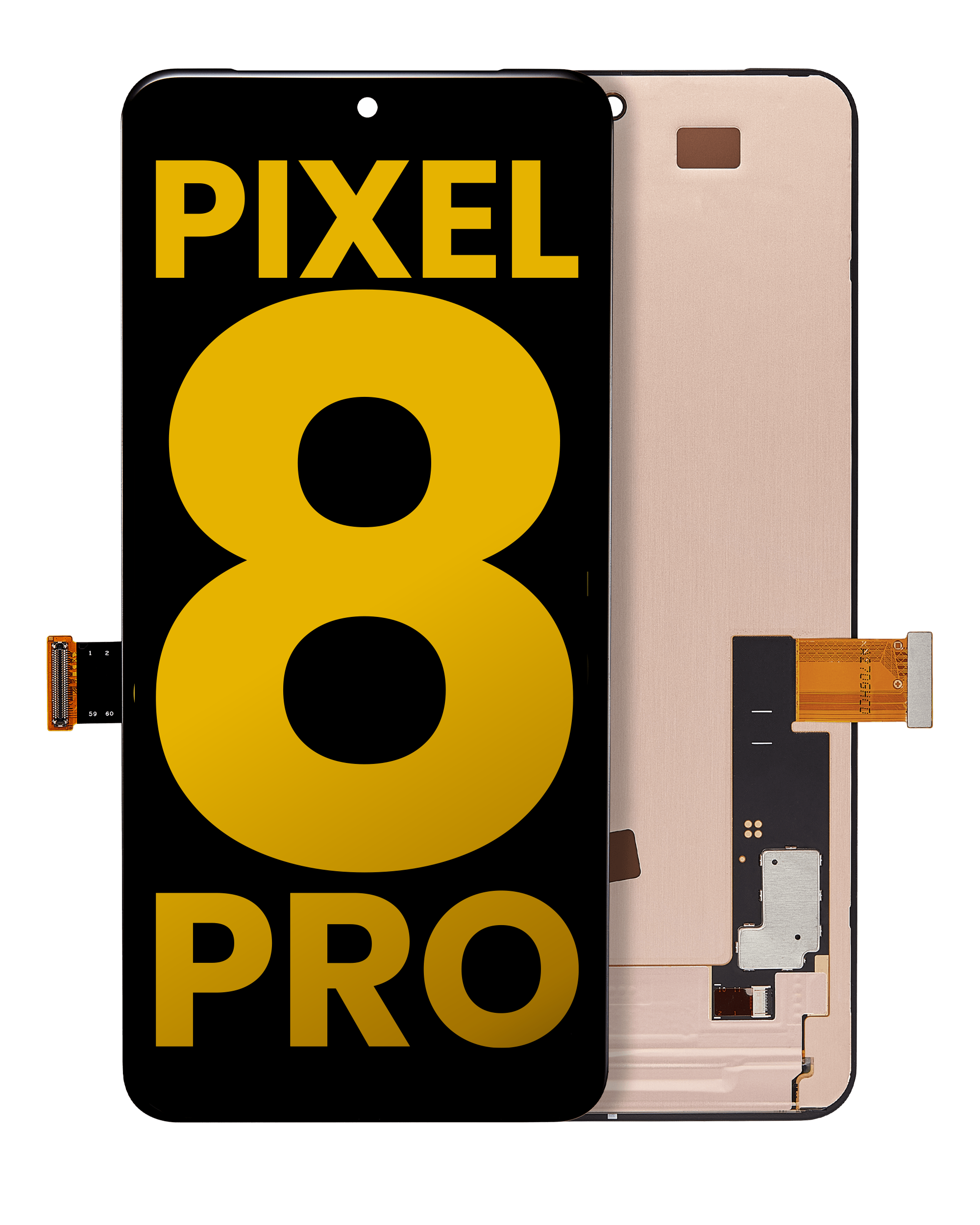 OLED-Display ohne Rahmen o. Fingerabdrucksensor f. Google Pixel 8 Pro Ref.