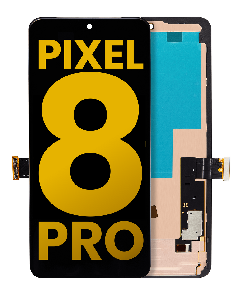 Generalüberholtes OLED-Display mit Rahmen o. Fingerabdrucksensor für Pixel 8 Pro