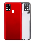 Backcover-Glas mit Kameralinse für Samsung Galaxy A21S Rot Plus