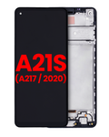 LCD-Display mit Rahmen Samsung Galaxy A21s (Aftermarket Plus) alle Farben