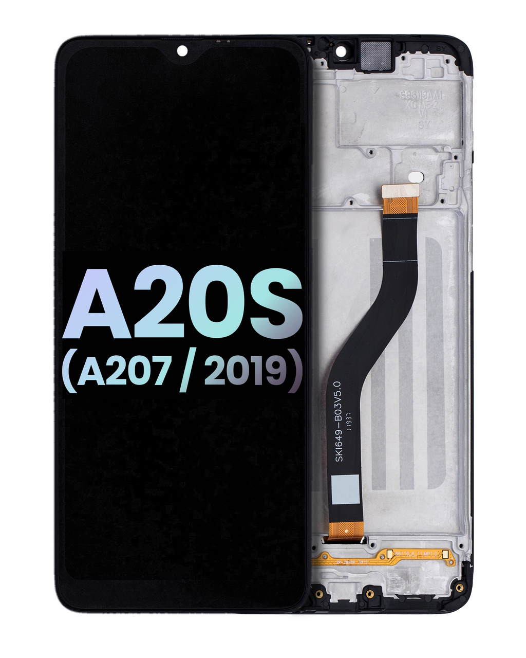 LCD Display with Frame for Samsung Galaxy A20s (A207 / 2019) (Service Pack) (All Colors)