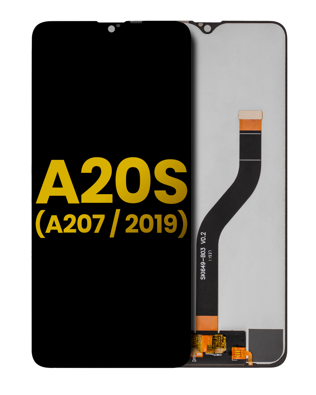 LCD-Display ohne Rahmen Samsung Galaxy A20S Refurbished