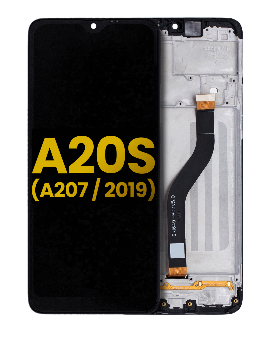LCD Display with Frame for Samsung Galaxy A20S (A207/2019) (Refurbished) (All Colors)