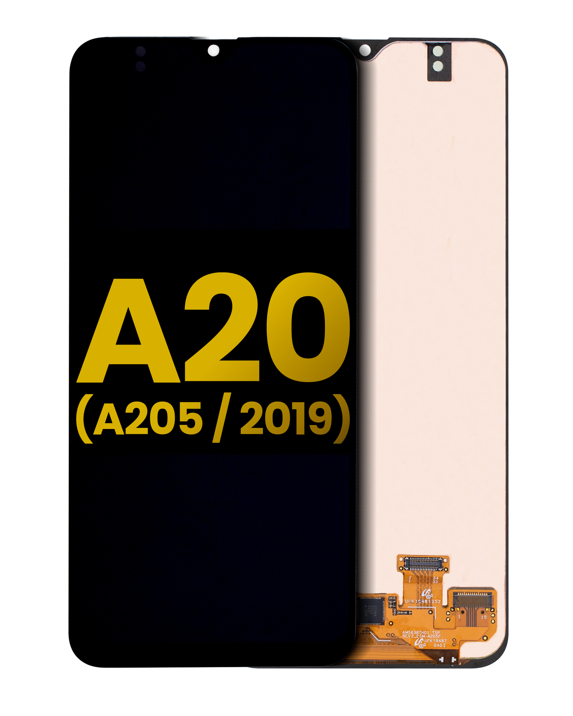 OLED-Display ohne Rahmen für Samsung Galaxy A20 (A205) Refurbished