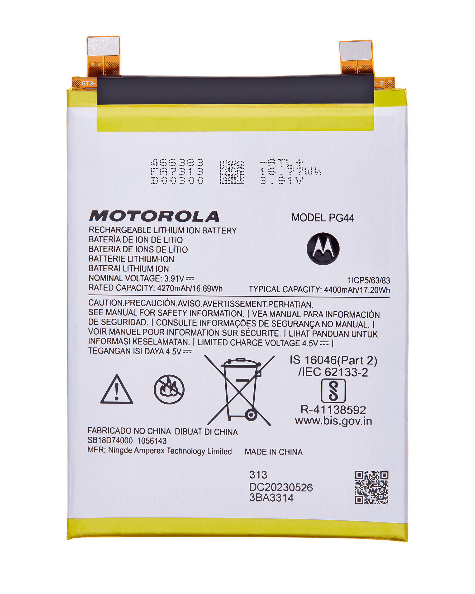 Replacement Battery for Motorola Moto Edge (XT2305 / 2023) (PG44) Original OEM