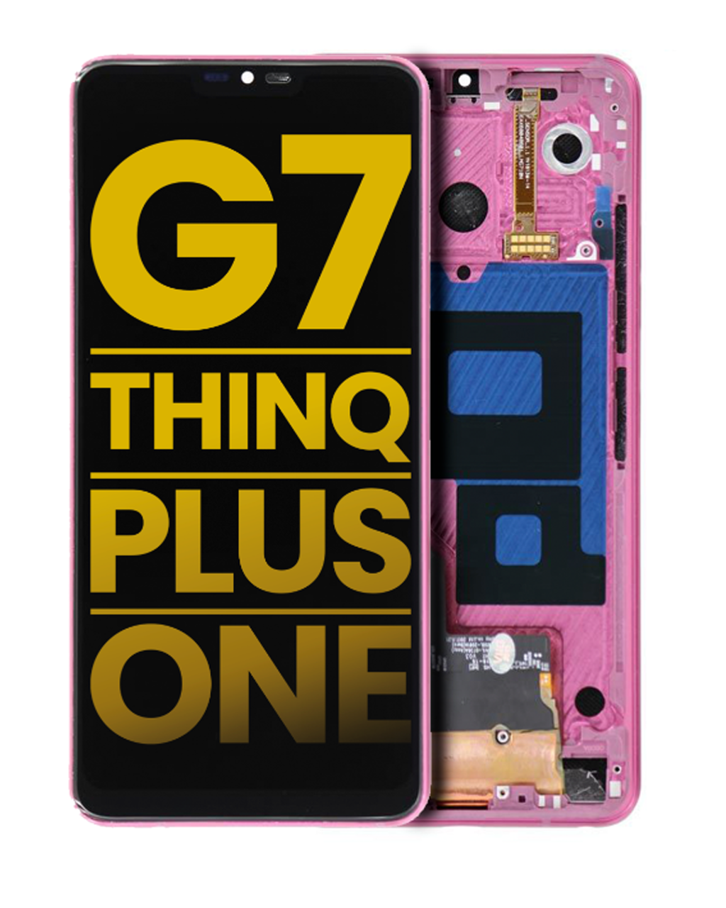 LCD Display with Frame for LG G7 ThinQ / G7 Plus / G7 One (Refurbished) (Raspberry Rose)
