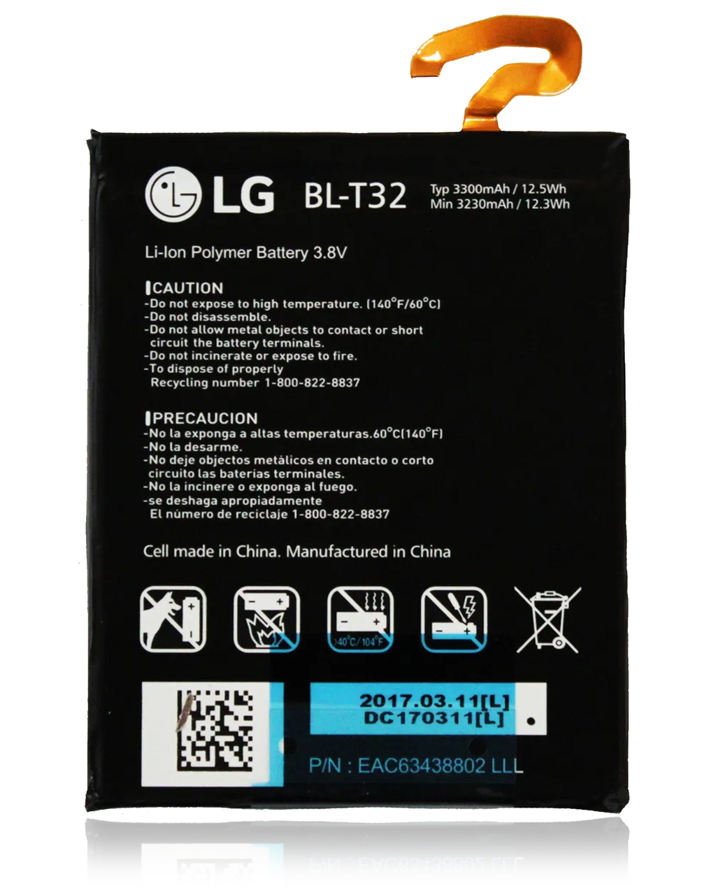 Ersatzbatterie für LG G6 (BL-T32) (Original OEM)