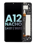 Samsung Galaxy A12 Nacho LCD mit Rahmen (Service Pack) Schwarz