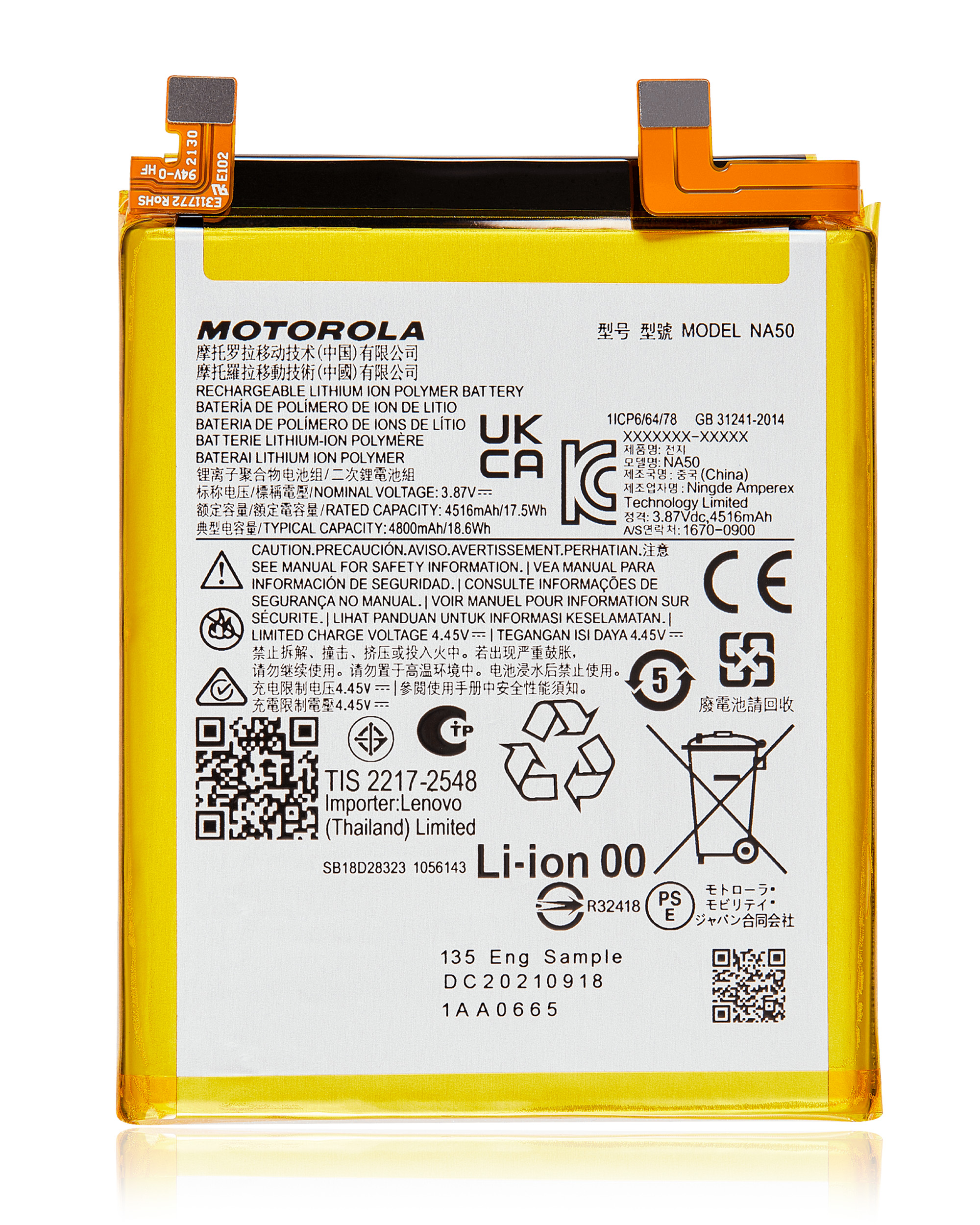 Replacement Battery NA50 for Motorola Moto Edge Plus / Edge 30 Pro (XT2201-1/4) / Edge X30 5G (XT2201 -2/6 /2022) / Moto Edge (XT2519 / 2025)