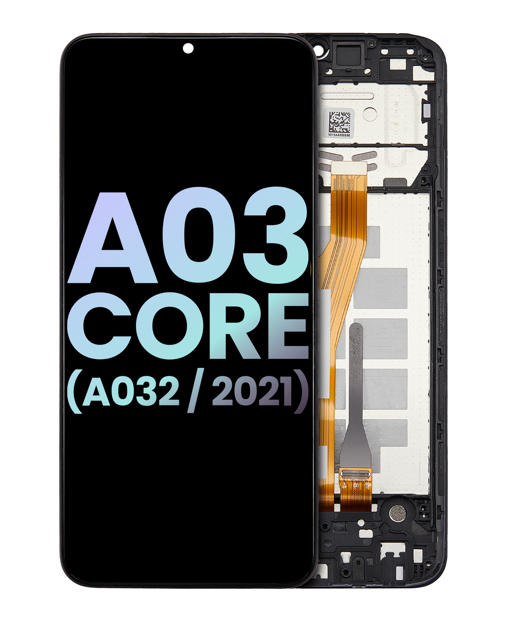 LCD mit Rahmen Samsung Galaxy A03 Core (A032) Service Pack Schwarz