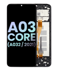 LCD Display with Frame for Samsung Galaxy A03 Core (A032 / 2021) (Service Pack) (Black)