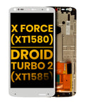 LCD Display with Frame for Motorola Moto X Force (XT1580 / 2015) / Droid Turbo 2 (XT1585 / 2015) (Refurbished) (White)